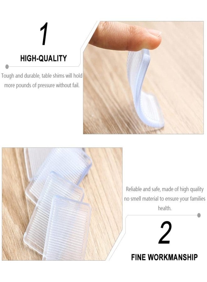 DROPOSALE Silicone Clear Table Shims, Level Wedge for Home Furniture, Have Extreme Weight Capacity, Weather Resistant, Levelers for Wobbly Uneven Floors Fixing Toilet Leveling (4) - Image 3